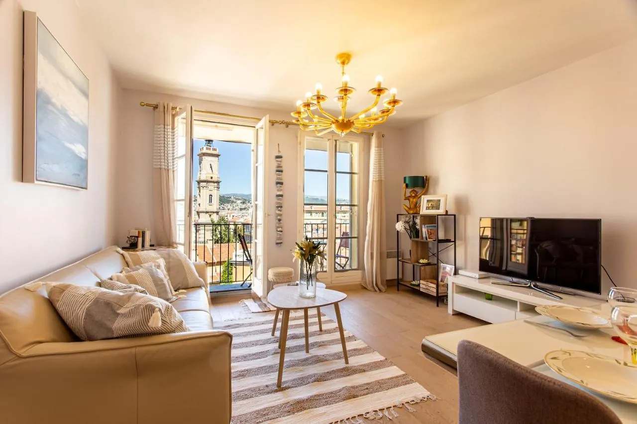 شقة Providence - Elegant F3, Vue Incroyable, Balcon,Ascenseur, Wifi نيس